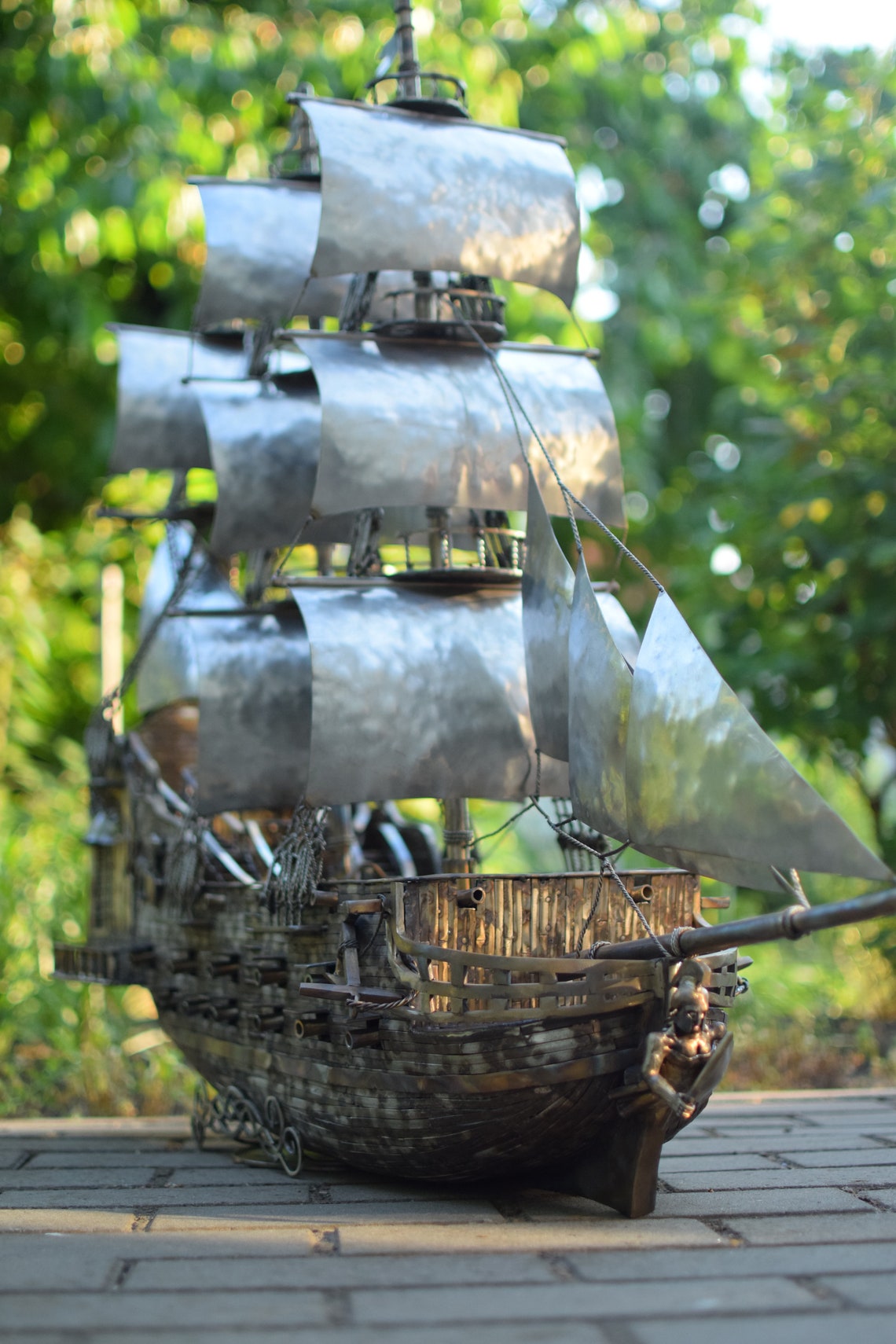 Glory metal ship Stainless steel metal sculpture great ranger Etsy