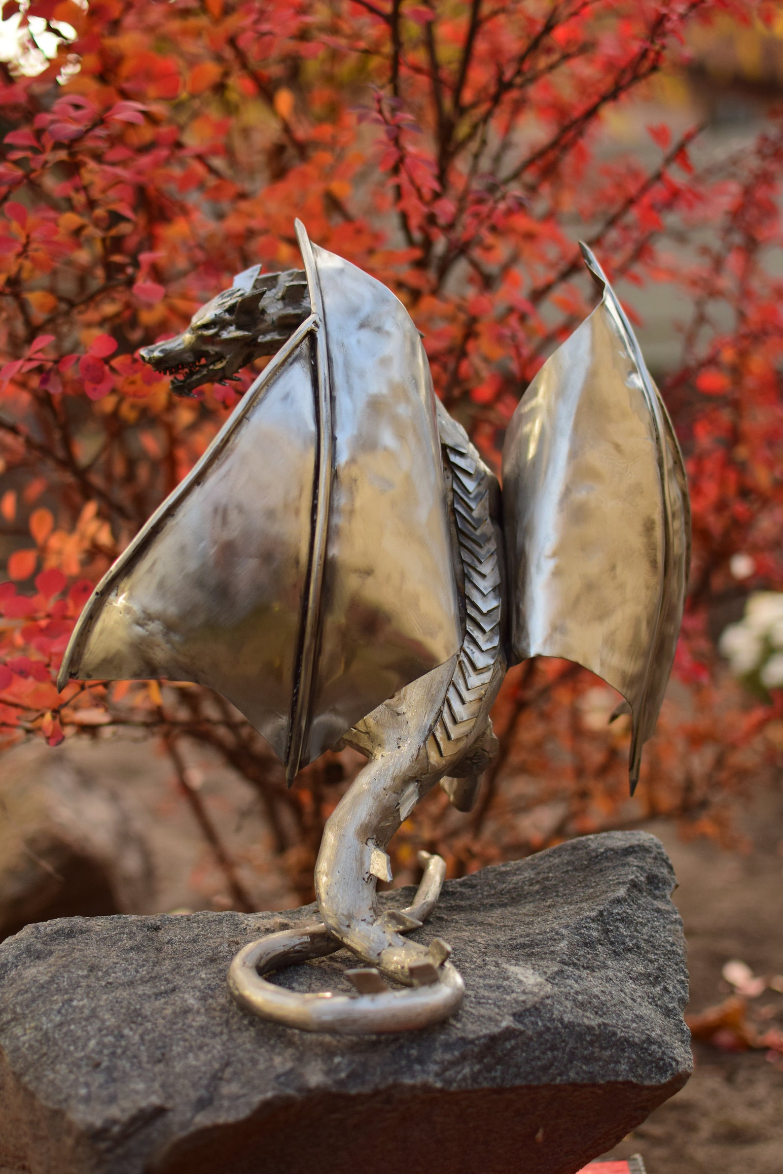 Dragon metal sculpture lord of rings of war of wrath from Etsy