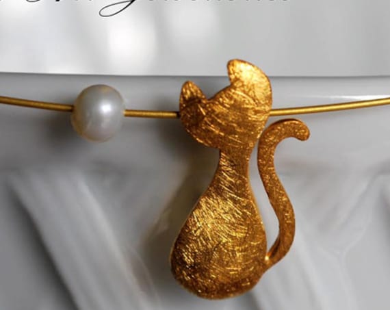 SALE Cat Jewelry Necklace Silver 925 Gold-plated best gift ideas for her birthday anniversary girlfriend love OFFER Price catlovers mom