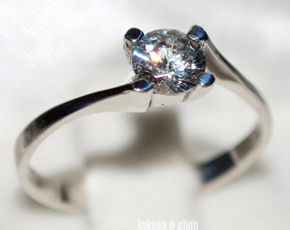 Ring Silver 925 white Gold-plated Jewelry Zirconia Best Gift Idea Anniversary Birthday Valentine Girlfriend Woman Bride