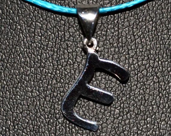 Necklace Μonogram E Name Sterling Silver 925 white Gold-plated Handmade Jewelry Best Idea Personalised Gift Unisex Women Girl Boy Kids Men