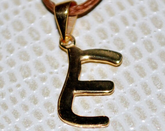 Necklace Μonogram E Name Sterling Silver 925 Gold-plated Handmade Jewelry Best Idea Personalised Gift Unisex Women Baby Girl Boy Kids Men