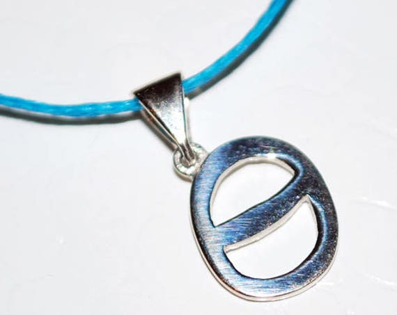 Necklace Μonogram Θ Name Sterling Silver white Gold plated Handmade Jewelry Best Personalised Gift her him Women Men Kids Boy Girl Unisex