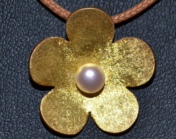 Flower Necklace Silver 925 Gold-plated Handmade Jewelry Woman Moda Anniversary Best Ideas Gifts Mother's Day Mommy Girlfriend Love Birthday