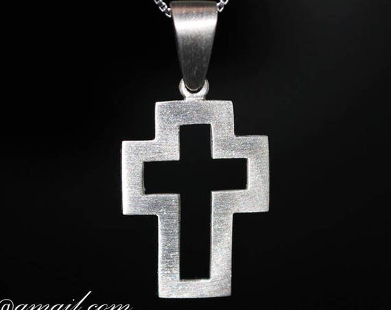 Cross Sterling Silver Jewelry baby shower day mother religious christian baptism greek art gift name day boy men collection unisex