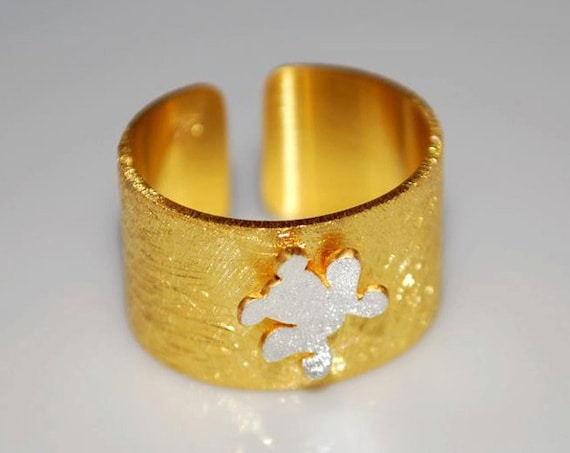 Frog Chevalier Ring Silver 925 Gold-plated Handmade Jewelry Prince Kiss Fairytale First Love Girlfriend Anniversary Girl Woman Birthday Gift