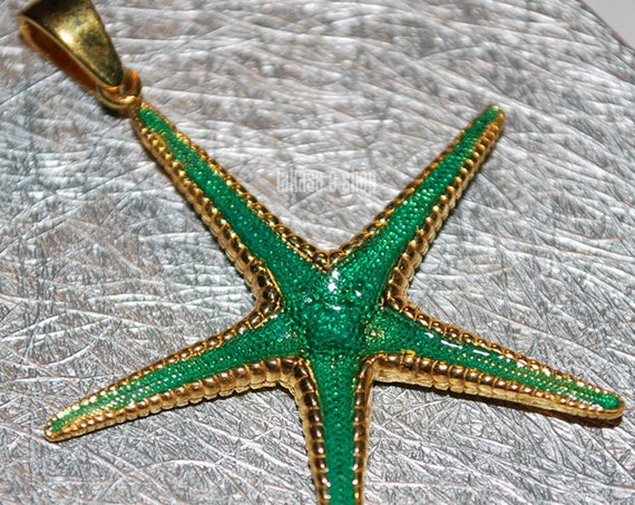 Sea Star Sterling Silver Gold plated Pendant Jewelry Love Woman Unisex Men Marine Hope Freedom Beautiful Sea Summer Greece Seestern Starfish