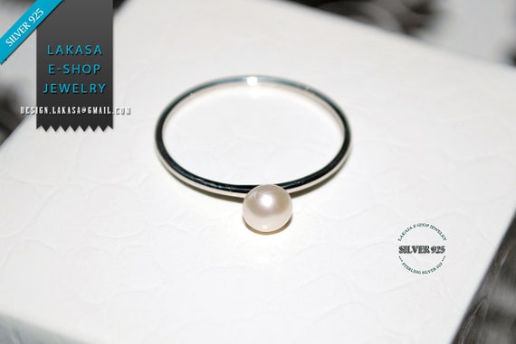 Ring Freshwater Pearl Silver 925 white Gold-plated Handmade Jewelry Friendship Gift Girlfriend Woman Moda Bridal Greek Minimalist Style