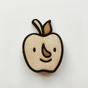 Apple Wooden Pin