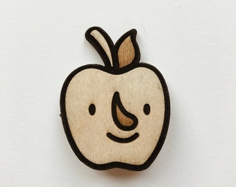 Apple Wooden Pin