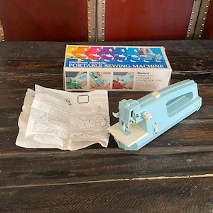 Vintage Ronco Portable sewing machine | 1972 cordless electric sewing | Vtg sewing