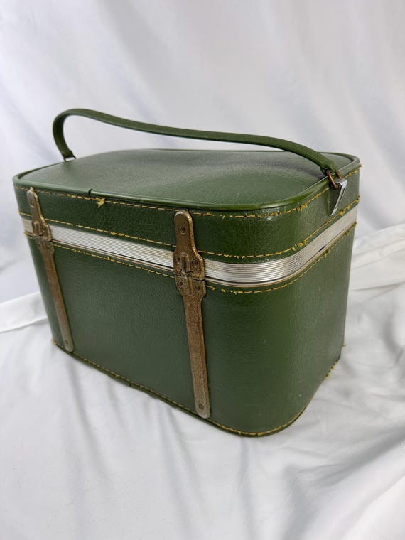 Vintage Green Featherlite Traincase MCM Cosmetics… - image 6
