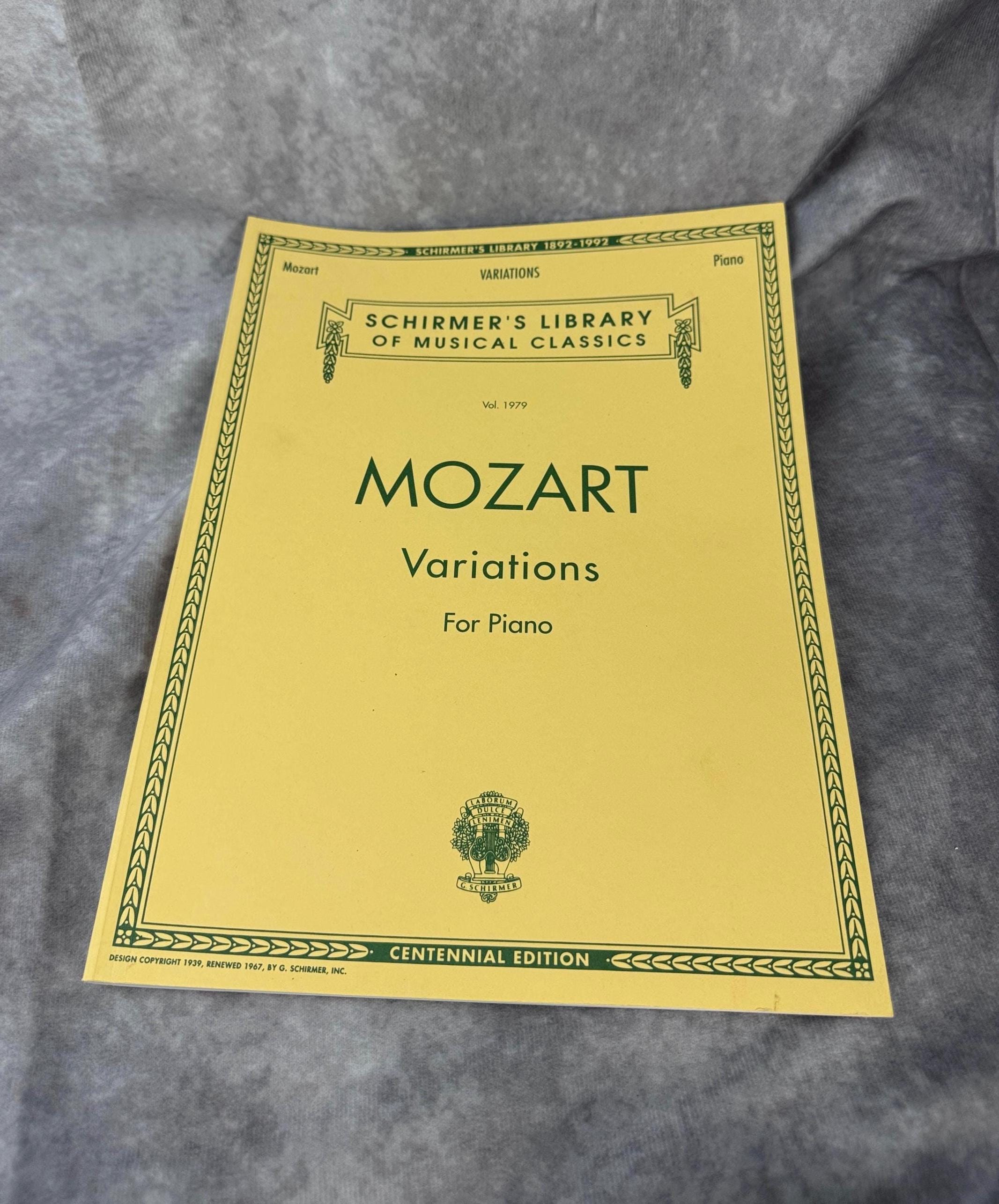 Mozart Music Book - Etsy