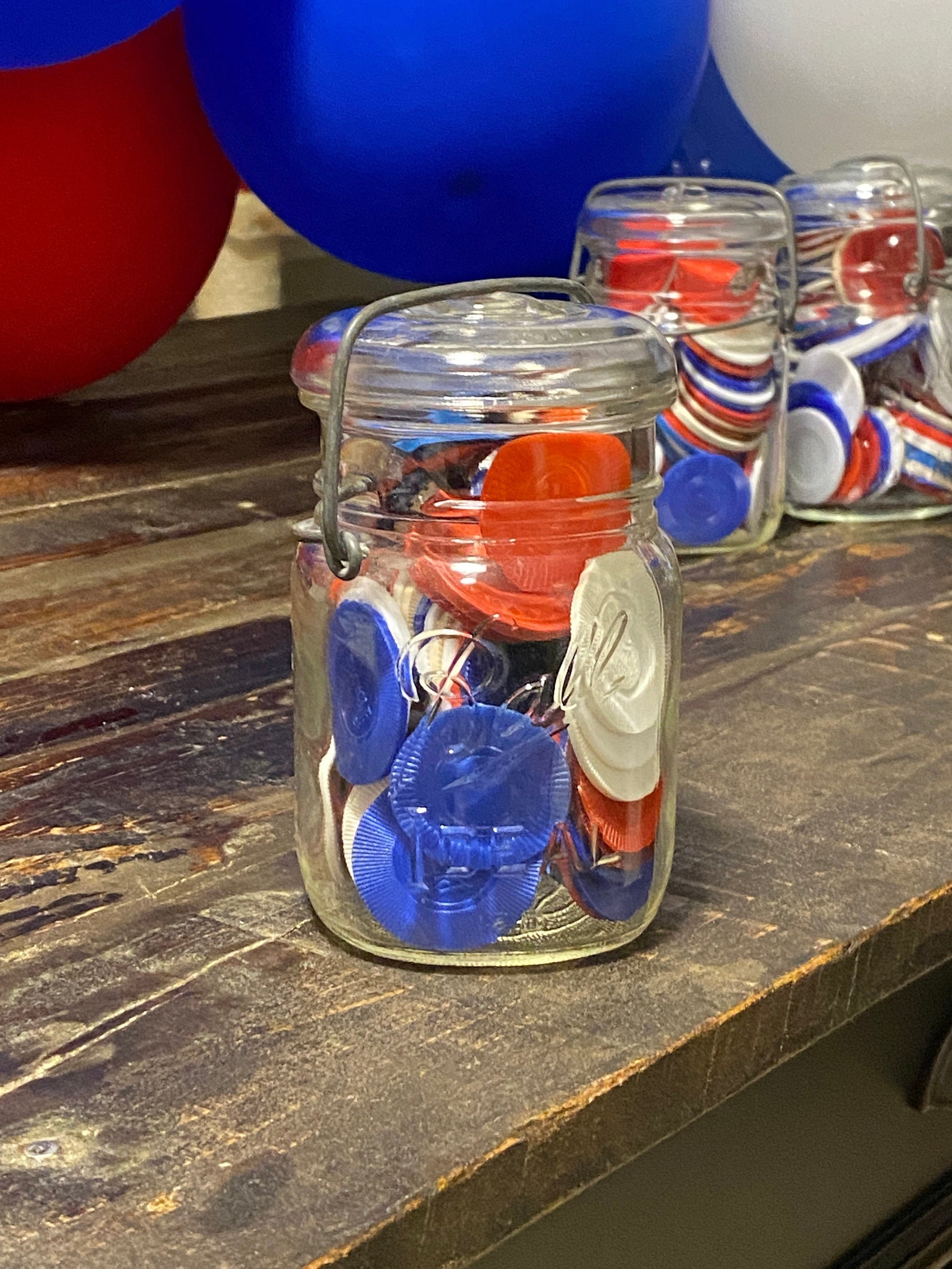 Vtg Ball Jar with Colorful Poker Chips Unique Holiday decor Etsy