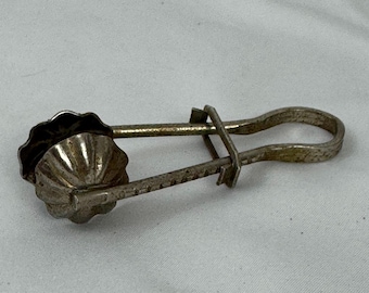 Victorian Clamshell Dress Clamp, Antique Costume Tool