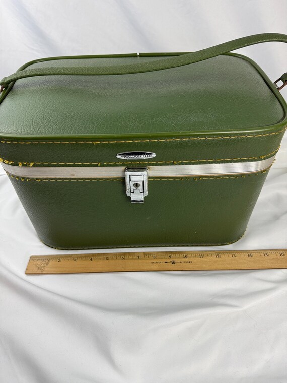 Vintage Green Featherlite Traincase MCM Cosmetics… - image 8