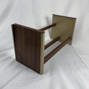 Vintage MCM CD Rack Bookeend-Style Tabletop Shelf | Vintage Retro Home Stereo Organization
