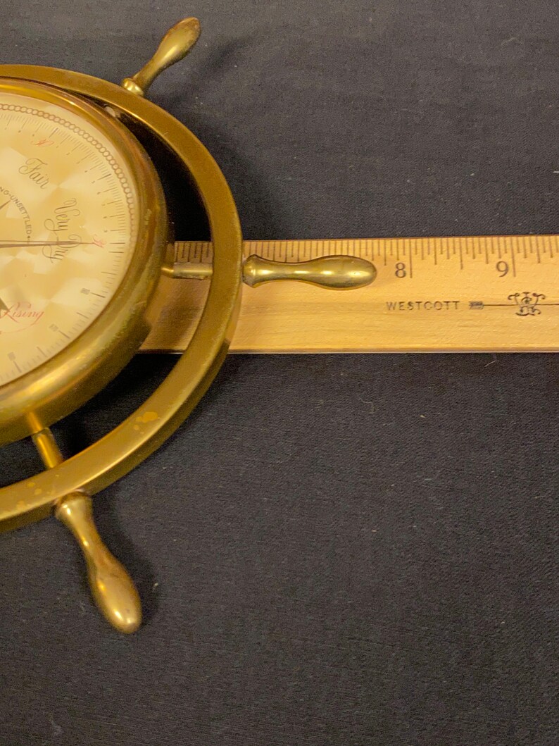 Barometer Ruler Vintage Nautical Ship Wheel Barometer | Mid Century Modern Wittnauer ...