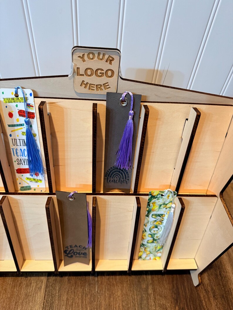 Slot Bookmark Display Shelf 12,custom Wooden Rack for Bookmarks, Craft ...