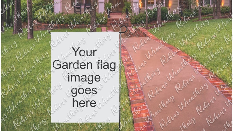 Download Garden Flag Mock up front yard flag mock up | Etsy