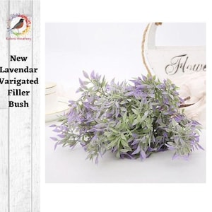 Varigated filler bush, Purple/green in color , Floral  Pick, Spray, Stem, Great for any arrangement or Wreath, Robins Wreatheryt