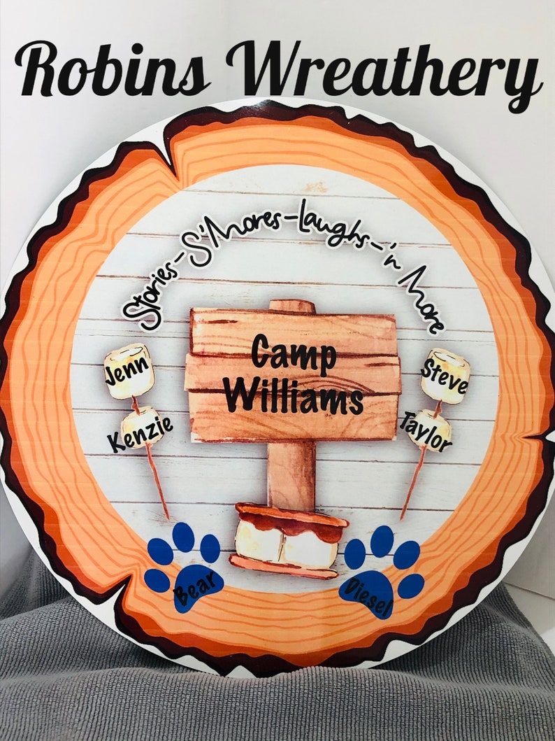 Personalized Camp Site Sign Camping Decor Travel Trailer Etsy