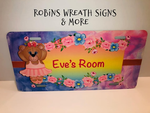 Personalized Ballerina Room Sign Girl Room Decor Childs Room - Etsy