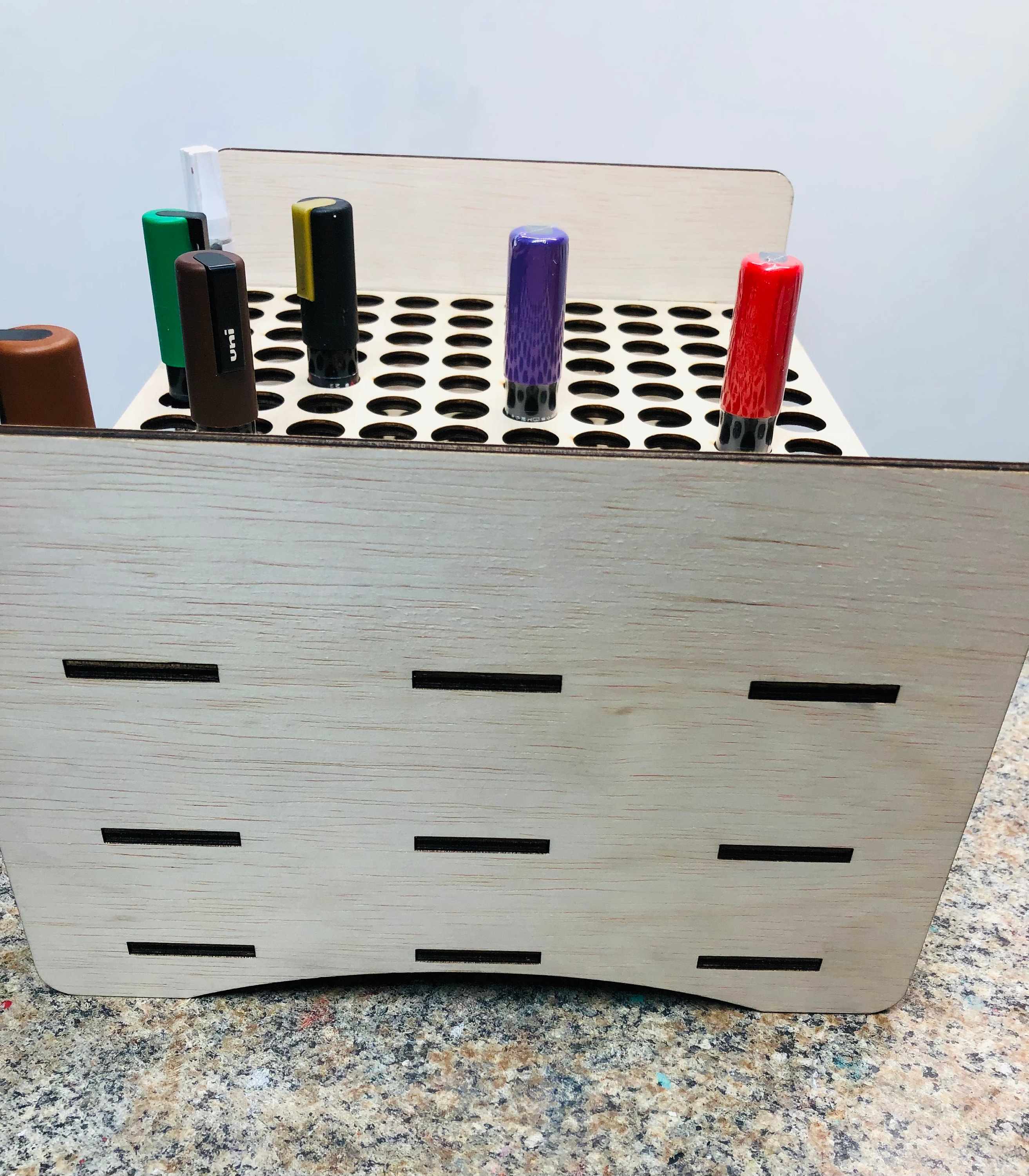 Craft Paint Marker Storage Rack Caddy Organizer, Glaze Pens, Holds 120 ...