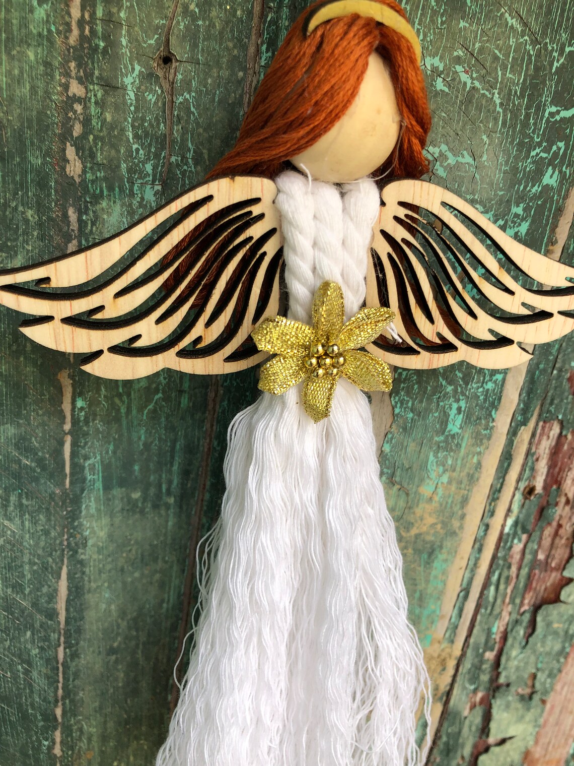 Angel DIY KIT Ornament Kit Macrame Rope Angel Kit Wreath Etsy