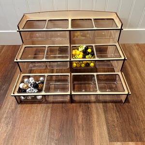 NEW BEADED Pen Side Bar, Beaded Pen Storage/display, mini articulated 3d printed animals, Craft show beaded pen side,Pen Display Organizer