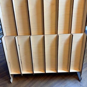Bookmark shelf,Custom Wooden Rack for Bookmarks, Craft Show Display ,Store Display , Flat-Pack Storage Shelf, holds several.