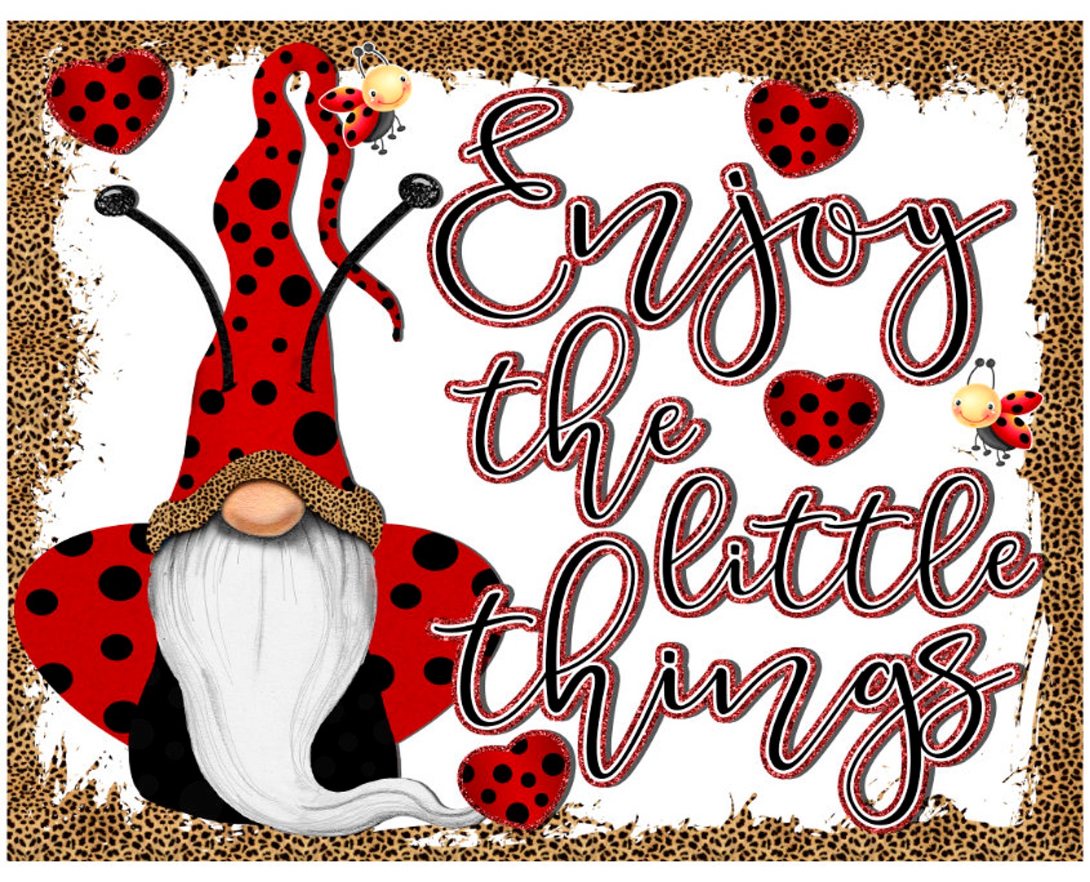 Ladybug gnome with wreath sign ladybug wall decor gnome  etsy
