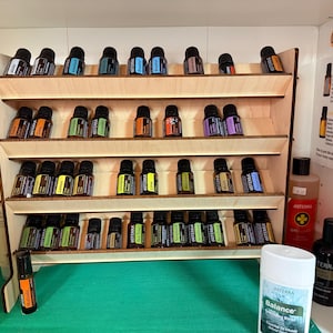 Multi-Tier Display Shelf for Essential Oils, Coasters, 3D Prints, Pocket knives, Shelf Organizer,Craft Show or Store Display Stand, Custom