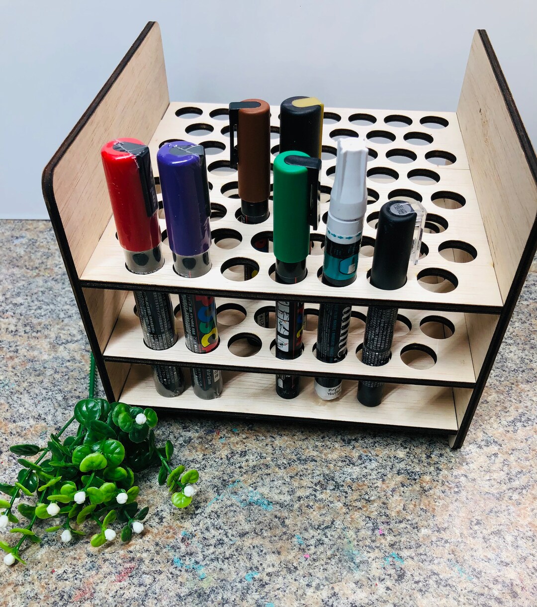 Craft Paint Marker Storage Rack Caddy Organizer Holds 60 Etsy