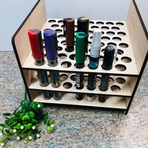 Craft Paint Marker Storage Rack Caddy Organizer, Holds 60 paint markers display holder, Glaze pen storage, Robins Wreathery