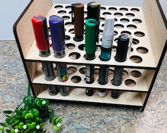 Craft Paint Marker Storage Rack Caddy Organizer, Holds 60 paint markers display holder, Glaze pen storage, Robins Wreathery
