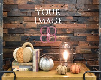 Download Real photo mockups, fall wall mockup background, rustic ...