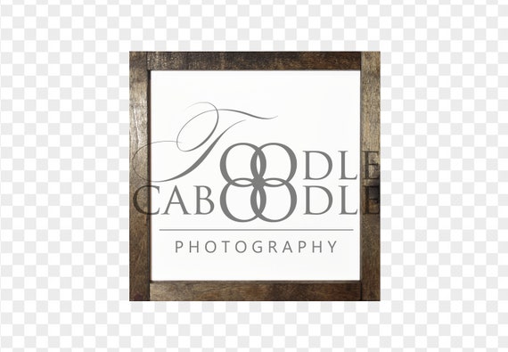 Styled Stock Photography Square Rustic Wood Frame Mockup Png