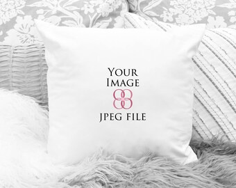 Download Real Photo Mockups One Pillow Mockup Background White Pillow Mock Up Square Pillow Mock Ups White And Gray Pillow Shag Blanket Mockup Free Psd Mockups PSD Mockup Templates