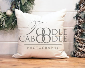 Download Styled Stock Photography Christmas Pillow Mock Up Small White Square Pillow Mockup Wreath And Tree Digital File Mockups White Background Packaging Mockups PSD Mockup Templates