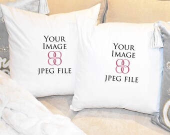 Download Real photo mockups, two pillow mockup background, white ...