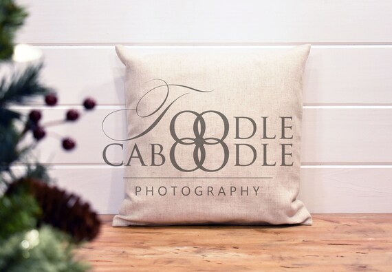 Styled Stock Photography Christmas Pillow Beige Linen Square Pillow Styled Stock Photography Christmas Pillow Beige Linen Square Pillow