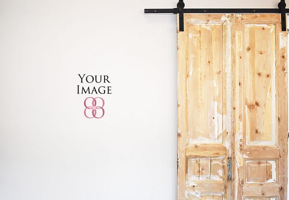 Real Photo Mockups Sliding Barn Door And Wall Blank Real Photo Mockups Sliding Barn Door And Wall Blank