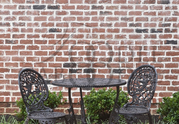 Download Wall Mockup Brick Wall Mockup Outdoor Furniture And Wall Etsy