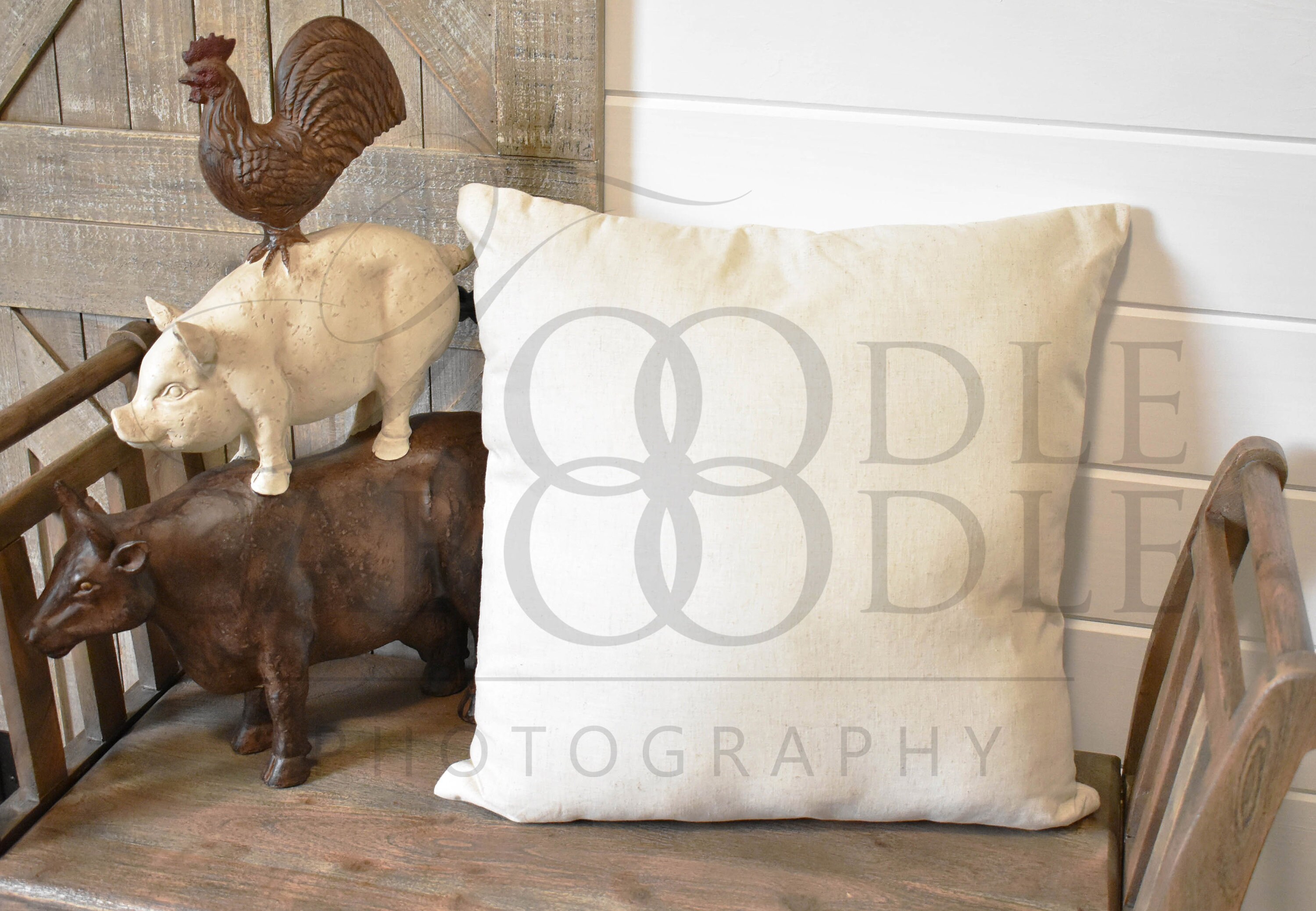 Download Styled Stock Photography Beige Linen Farmhouse Pillow ...