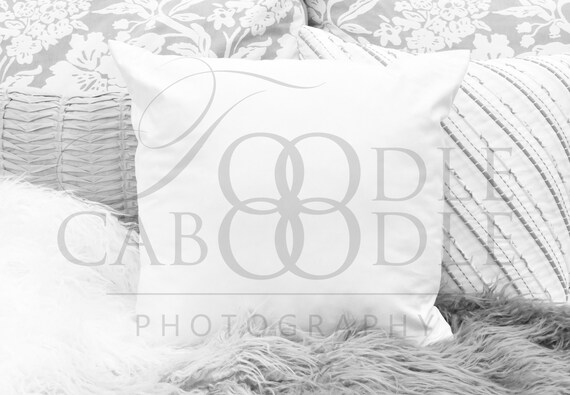 Download Pillow Mockup Grey And White Pillows Add Your Design Add Etsy