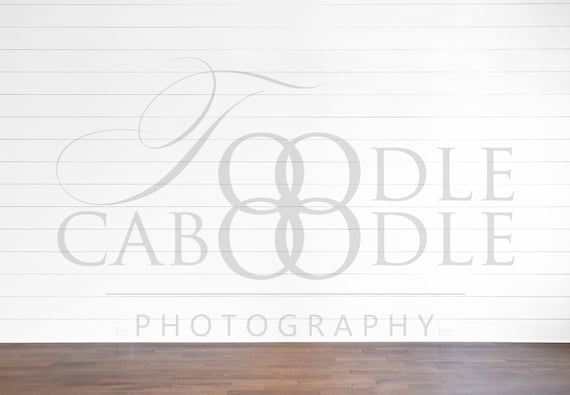 Large Shiplap Wall And Wood Floor Mockup Empty White Wood Etsy