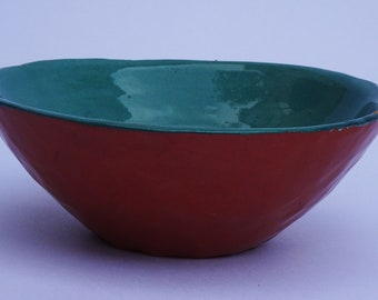 Small glazed terracotta bowl