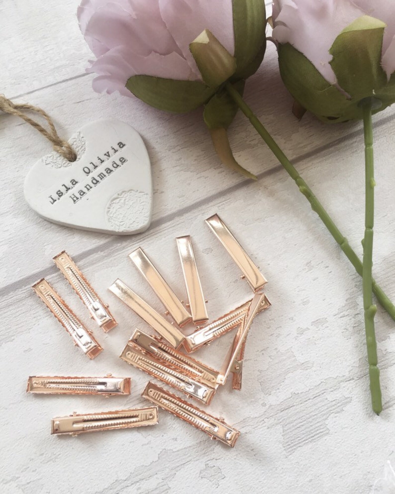 Flower hair clips floral hair clips mulberry rose mulberry Etsy