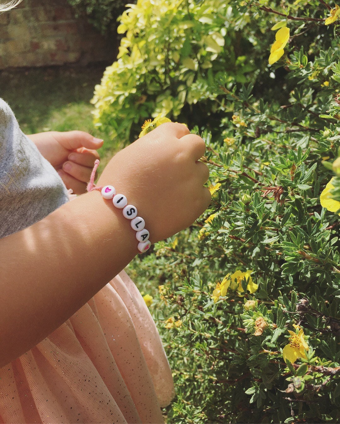 Personalised Name Bead Bracelet Initial Bracelet Etsy UK